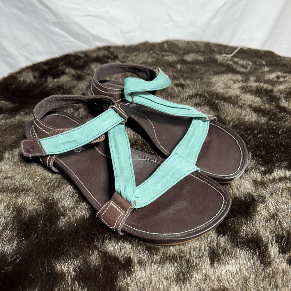Timberland Earth Keepers Brown Turquoise Lola Bay Women Size 9